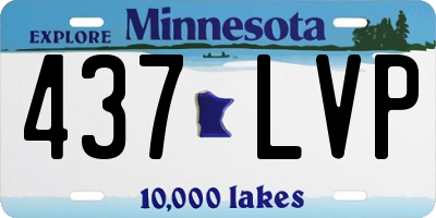 MN license plate 437LVP