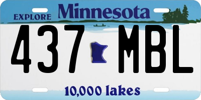MN license plate 437MBL