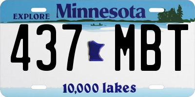 MN license plate 437MBT