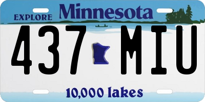 MN license plate 437MIU