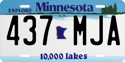 MN license plate 437MJA