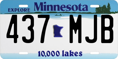 MN license plate 437MJB