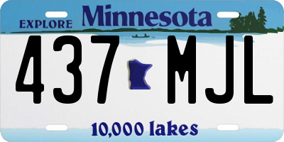 MN license plate 437MJL