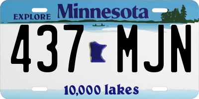 MN license plate 437MJN