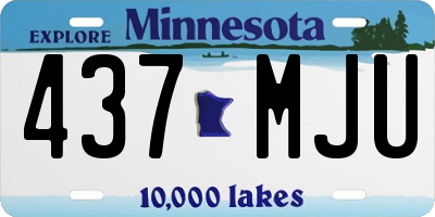 MN license plate 437MJU