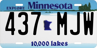 MN license plate 437MJW