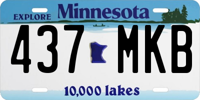 MN license plate 437MKB