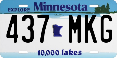 MN license plate 437MKG