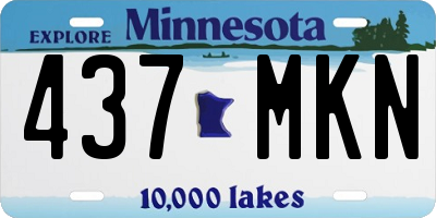 MN license plate 437MKN