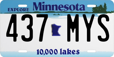 MN license plate 437MYS