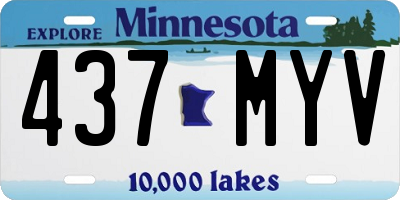 MN license plate 437MYV