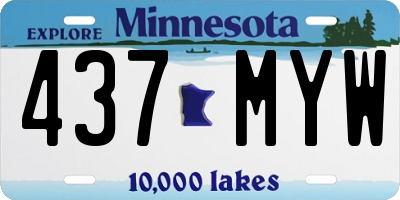 MN license plate 437MYW