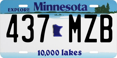 MN license plate 437MZB