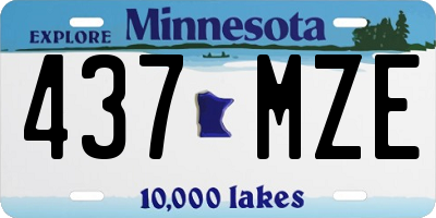 MN license plate 437MZE