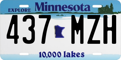 MN license plate 437MZH