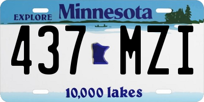 MN license plate 437MZI