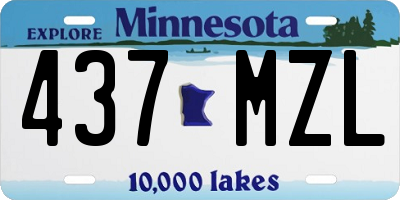 MN license plate 437MZL