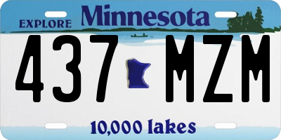 MN license plate 437MZM