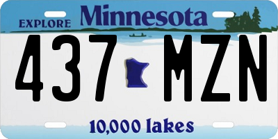 MN license plate 437MZN