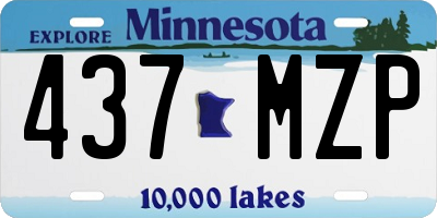 MN license plate 437MZP
