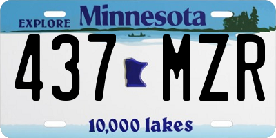 MN license plate 437MZR