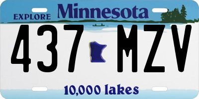 MN license plate 437MZV