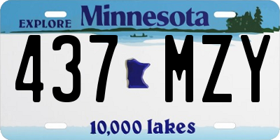 MN license plate 437MZY