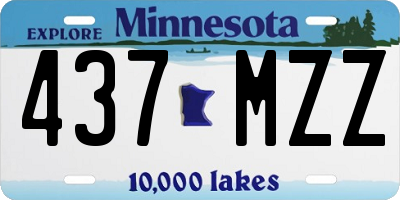MN license plate 437MZZ