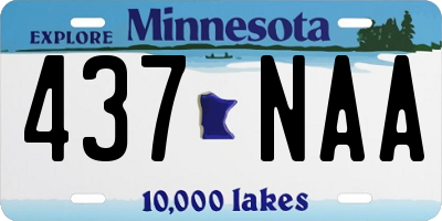 MN license plate 437NAA
