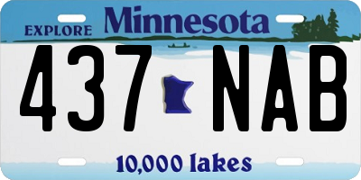 MN license plate 437NAB