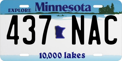 MN license plate 437NAC