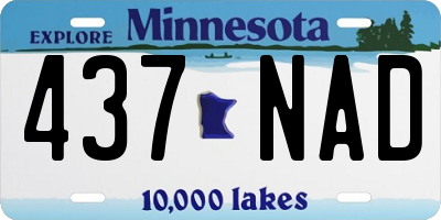 MN license plate 437NAD