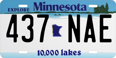 MN license plate 437NAE