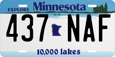 MN license plate 437NAF
