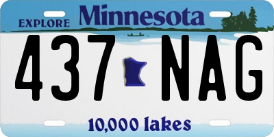 MN license plate 437NAG