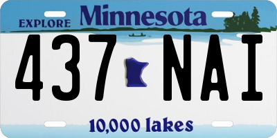 MN license plate 437NAI