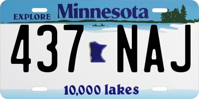 MN license plate 437NAJ