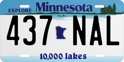 MN license plate 437NAL