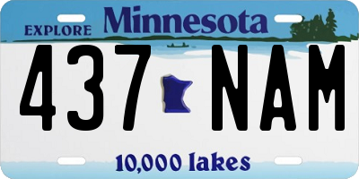 MN license plate 437NAM