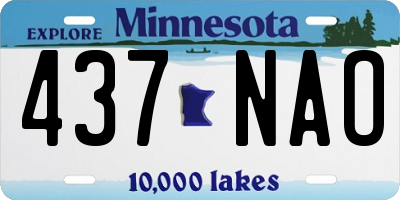 MN license plate 437NAO