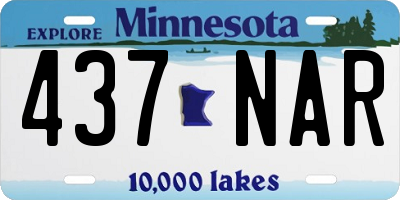 MN license plate 437NAR