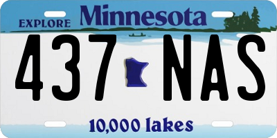 MN license plate 437NAS