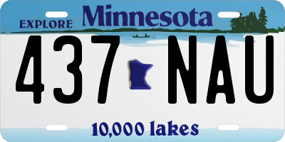 MN license plate 437NAU