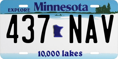 MN license plate 437NAV