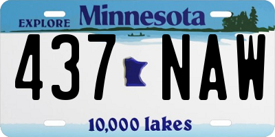 MN license plate 437NAW