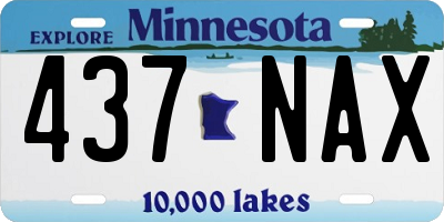 MN license plate 437NAX
