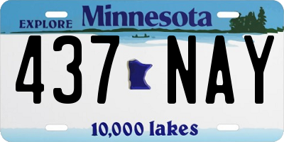 MN license plate 437NAY