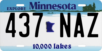 MN license plate 437NAZ