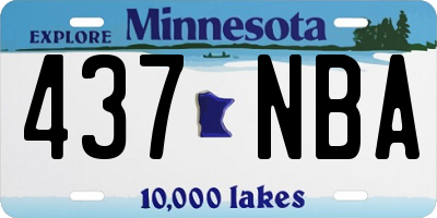 MN license plate 437NBA