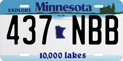 MN license plate 437NBB